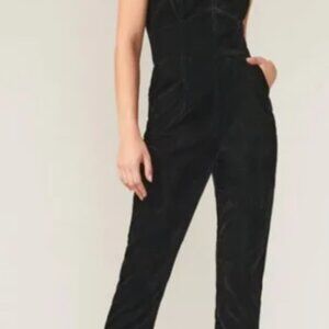 Adeyln Rae | Ash Velvet Strapless Jumpsuit | Black